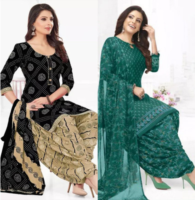 SEWDHAGA Crepe Printed Salwar Suit Material