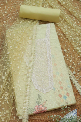 soch Organza Floral Print Salwar Suit Material