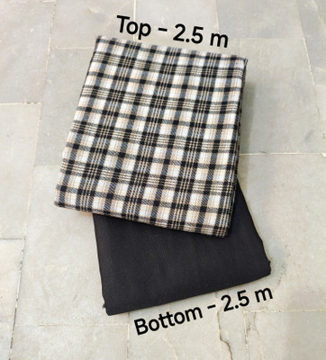 m a enterprises Wool Checkered Kurta Fabric