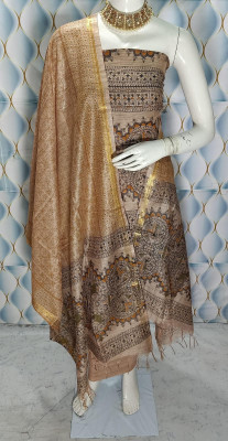 MOHEY DESI Silk Blend Printed Kurta & Churidar Material