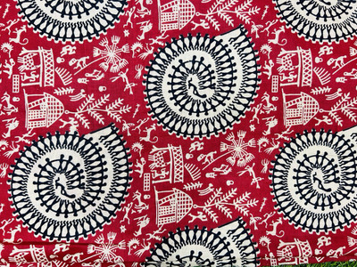 RIYANSIKA'S CREATIONS Pure Cotton Printed, Colorblock Blouse Material