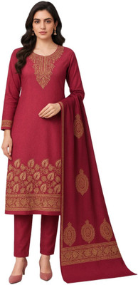 Rosaniya Wool Printed Salwar Suit Material