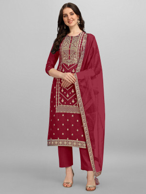 ARISHTA Art Silk Self Design Kurta & Churidar Material