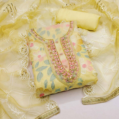 Peachmode Organza Printed Salwar Suit Material