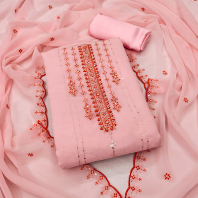 Kimisha Georgette Embroidered Salwar Suit Material
