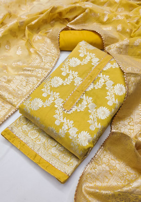 Tavas Art Silk Self Design Salwar Suit Material