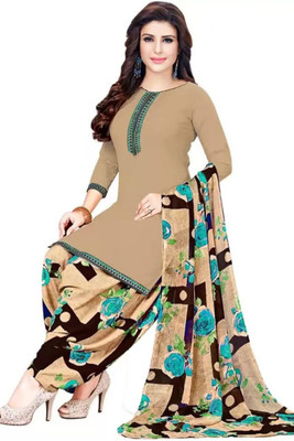 LOOKCOLLECTION Crepe Floral Print Salwar Suit Material