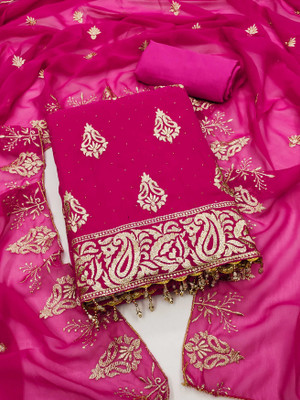 Divastri Georgette Embroidered Salwar Suit Material