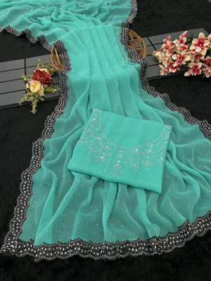 Mikhu Shop Organza Floral Print Blouse Material