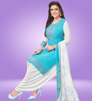 HLSILK Crepe Self Design Salwar Suit Material