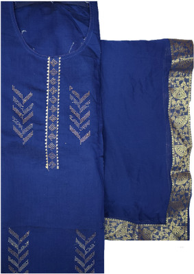 Soul Essence Pure Cotton Embroidered Salwar Suit Material