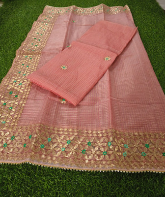 heev creation Cotton Blend Checkered Kurta Fabric