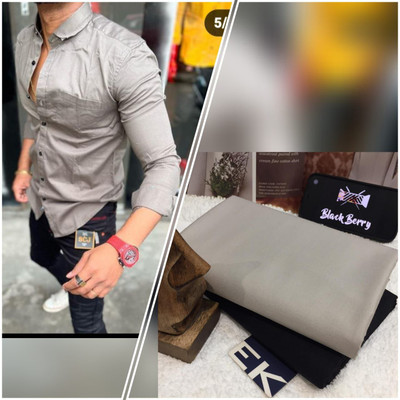 Komal Creation Cotton Blend Solid Shirt & Trouser Fabric