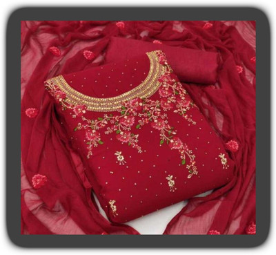 Break Creation Georgette Embroidered Salwar Suit Material