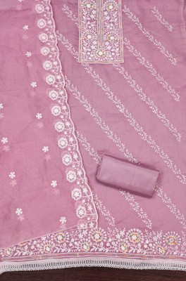 NEGRONISTAR Cotton Silk Embroidered Salwar Suit Material