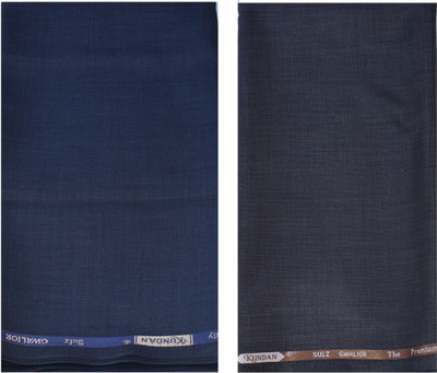 KUNDAN SULZ GWALIOR Cotton Blend Self Design Trouser Fabric
