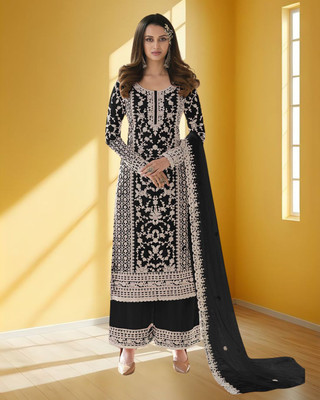 Dealbazaars Corporation Net/Lace Dyed, Embroidered, Embellished, Self Design Salwar Suit Material