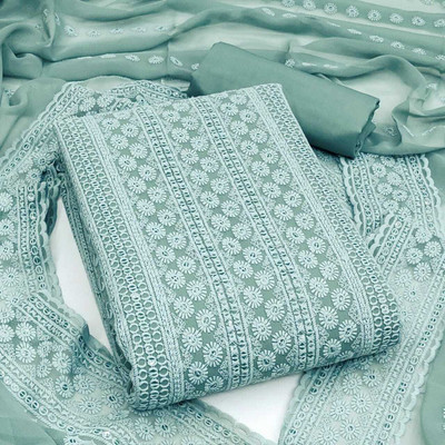 PandadiSaree Georgette Embroidered Salwar Suit Material