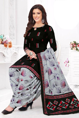 SIMPLYETHNIC Crepe Printed Kurta & Churidar Material