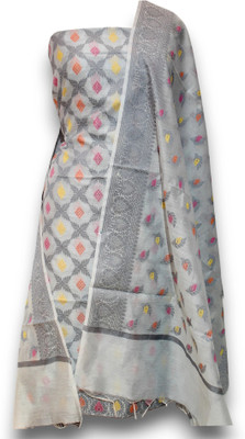 pahnawa handloom Cotton Silk Embroidered Salwar Suit Material