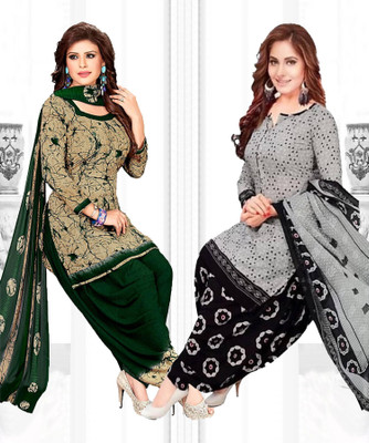 INITHI Crepe Printed Salwar Suit Material