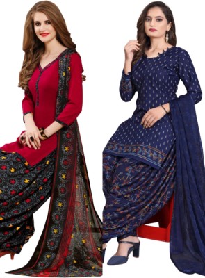 Threads Cotton Blend Printed Salwar Suit Material