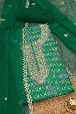 soch Organza Geometric Print Salwar Suit Material