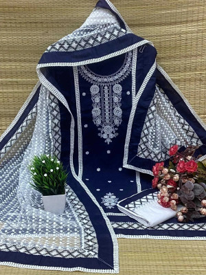 balaji fashion Pure Cotton Embroidered Salwar Suit Material