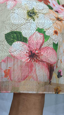 SATKAAR FASHIONS Cotton Blend Floral Print Multipurpose Running Fabric