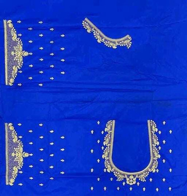 ovantra Art Silk Embroidered Blouse Material
