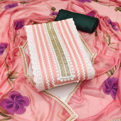 manvaa Cotton Blend Printed Salwar Suit Material