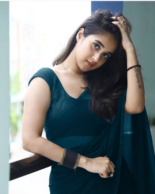 ENCLIQ Georgette Dyed, Solid Blouse Material