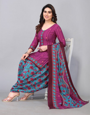 Samah Cotton Blend Printed Salwar Suit Material