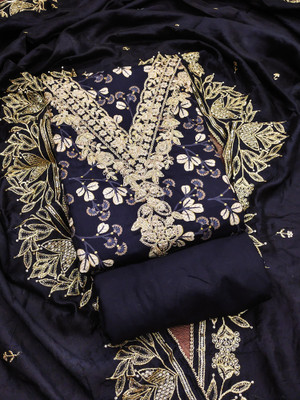 Tavas Cotton Blend Self Design Salwar Suit Material