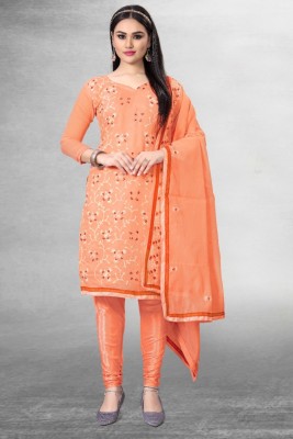 Aika Chanderi Embroidered Salwar Suit Material