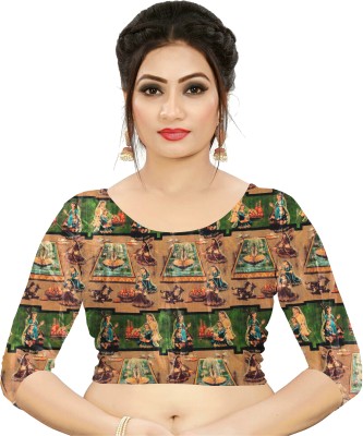 Gopinath creation Satin Printed Blouse Material