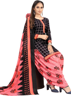 Threads Cotton Blend Floral Print Salwar Suit Material
