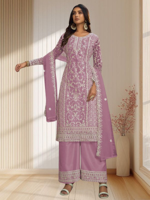 Amit Net/Lace Embroidered Salwar Suit Material