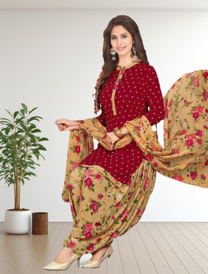 Aagam Crepe Printed Salwar Suit Material