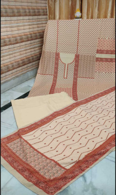 Reet Creation Wool Printed Kurta & Sharara Fabric