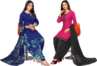 STYLEVEDA Crepe Printed Salwar Suit Material