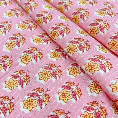 LCX Pure Cotton Floral Print Multi-purpose Fabric