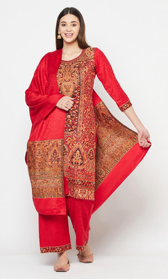 Safaa Acrylic Blend Printed Kurta & Palazzo Material