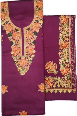 Soul Essence Wool Embroidered Salwar Suit Material