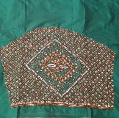 Sri Raghavendra textile Pure Silk Printed Gown/Anarkali Kurta & Bottom Material