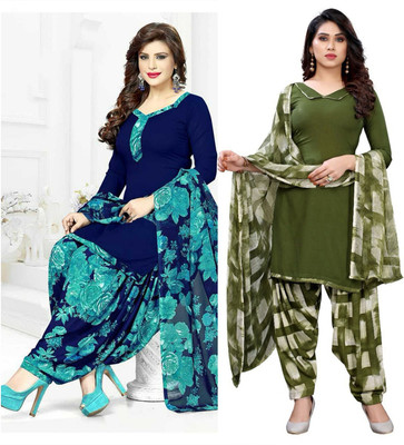 laxmi creation Crepe Printed Salwar Suit Material