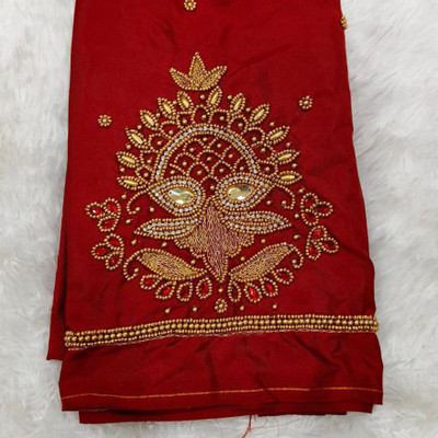 cutyfab Art Silk Embroidered Blouse Material