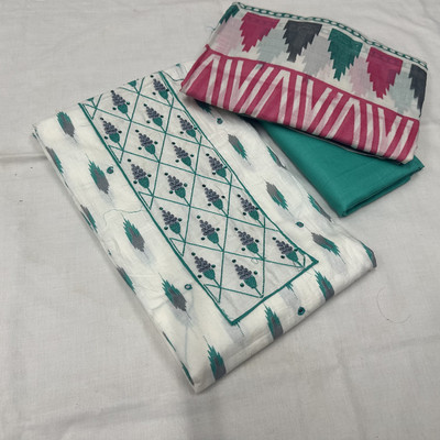 krishna boutique Pure Cotton Printed Salwar Suit Material