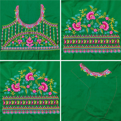RAJVILASH Cotton Silk Embroidered Blouse Material