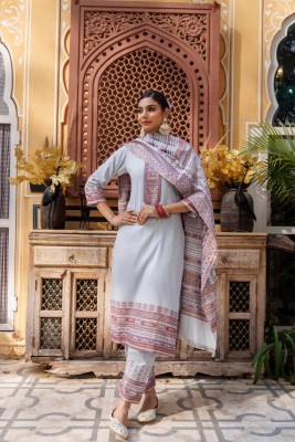 Kti Cotton Blend Printed Salwar Suit Material